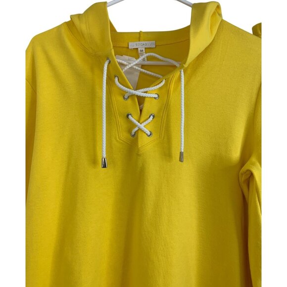 Rare NWT Escada Small 2-piece Yellow Hooded Sweats Set Austria Jogger Vacay 8799 - Picture 9 of 9